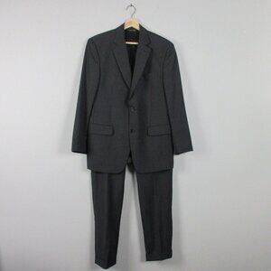 Lanificio Di Tollegno Wool Suit Set Men's Black Business Single Breasted 50 840